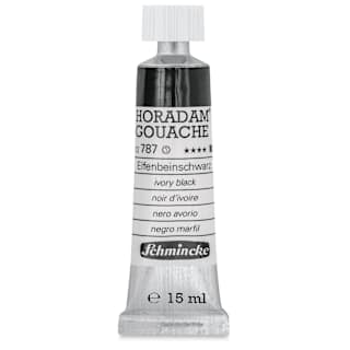 Schmincke Horadam Artist Gouache - Ivory Black, 15 ml tube
