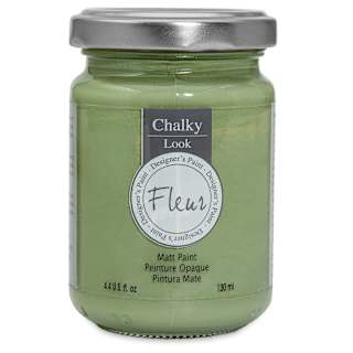 Fleur Chalky Look Paint - Grandma Green, 4.4 oz jar
