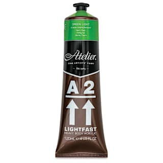 Chroma A2 Student Acrylics - Green Light, 120 ml tube