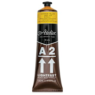 Chroma A2 Student Acrylics - Cadmium Yellow Deep Hue, 120 ml tube