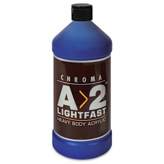 Chroma A2 Student Acrylics - Ultramarine Blue, 1 L, Bottle