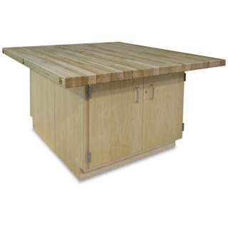 Hann Art and Printmaking Workstation - Maple Top, 2-Door