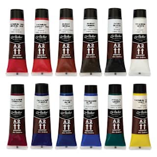 Chroma Atelier A2 Lightfast Heavy Body Acrylic Paints - Set of 12, Assorted Colors, 20 ml Tubes