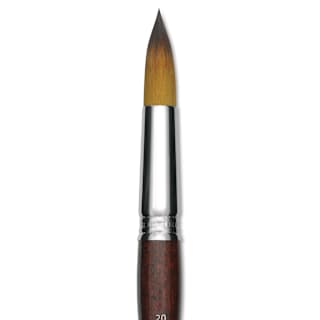 Escoda Prado Tame Synthetic Brush - Round, Short Handle, Size 20