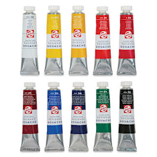 Royal Talens Gouache - Set of 10, Basic Colors, 20 ml Tubes