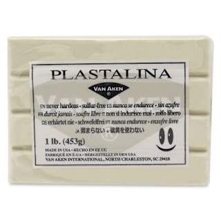 Van Aken Plastalina Modeling Clay - 1 lb, Ivory