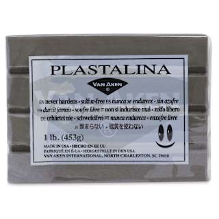Van Aken Plastalina Modeling Clay - 1 lb, Gray