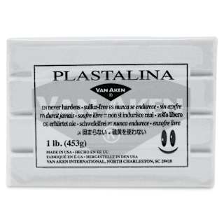 Van Aken Plastalina Modeling Clay - 1 lb, White