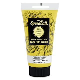 Speedball Water-Soluble Block Printing Ink - Process Yellow, 2.5 oz