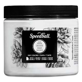 Speedball Water-Soluble Block Printing Ink - White, 16 oz