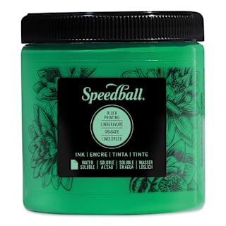 Speedball Water-Soluble Block Printing Ink - Green, 8 oz
