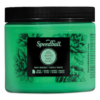 Speedball Water-Soluble Block Printing Ink - Green, 16 oz
