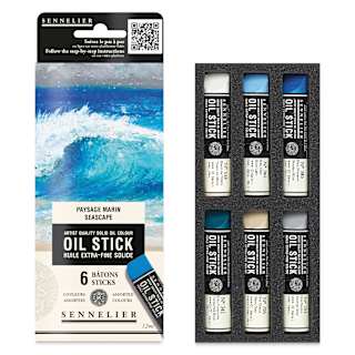Sennelier Artists' Oil Sticks - Set of 6, Seascape