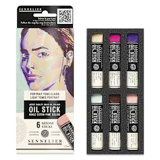 Sennelier Artists' Oil Sticks - Set of 6, Portrait Light