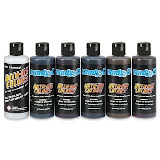 Createx Candy2O Auto Air Color - Warm Colors, Set of 6, 4 oz