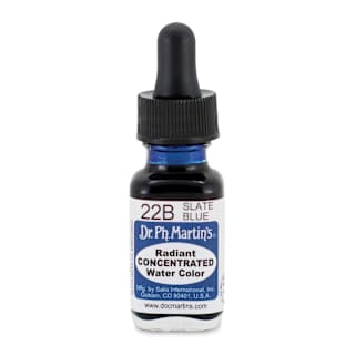 Dr. Ph. Martin's Radiant Concentrated Individual Watercolor - 1/2 oz, Slate Blue