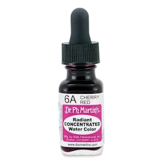 Dr. Ph. Martin's Radiant Concentrated Individual Watercolor - 1/2 oz, Cherry Red