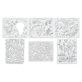 Iwata Artool Freehand Template - Set of 6, Wrath of Skull Master Mini