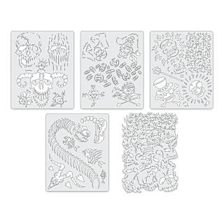 Iwata Artool Freehand Template - Set of 5, Curse of the Skull Master Mini