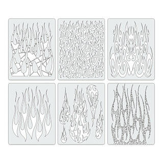 Iwata Artool Freehand Template - Set of 6, Flame-O-Rama 2, Mini Templates