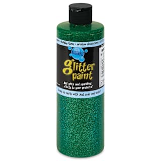 Chroma Glitter Tempera Paint - Green Glitter, 16 oz