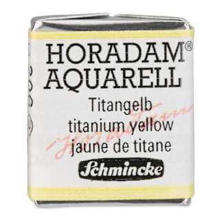 Schmincke Horadam Aquarell Watercolor - Titanium Yellow, Half Pan