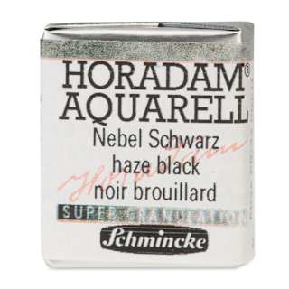 Schmincke Horadam Aquarell Watercolor - Haze Black, Half Pan