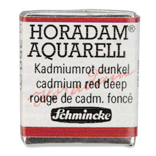 Schmincke Horadam Aquarell Watercolor - Cadmium Red Deep, Half Pan