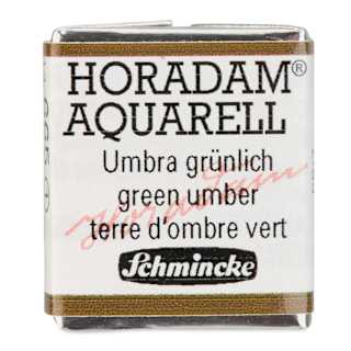 Schmincke Horadam Aquarell Watercolor - Green Umber, Half Pan