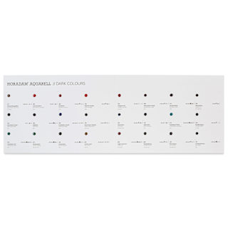 Schmincke Horadam Aquarell Artist Watercolor - 24 Dark Colors Dot Card