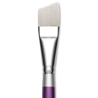 Silver Brush Silver Silk 88 Synthetic Brush - Short Handle, Angle, Size 3/4"