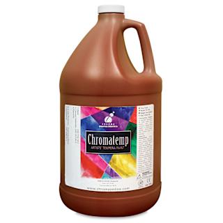 Chroma Chromatemp Artists' Tempera Paint - Brown, 128 oz