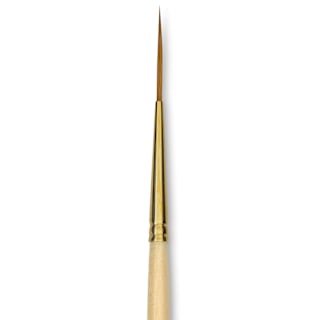 Silver Brush Silver Kolinsky Red Sable Brush - Short Handle, Script Liner, Size 0