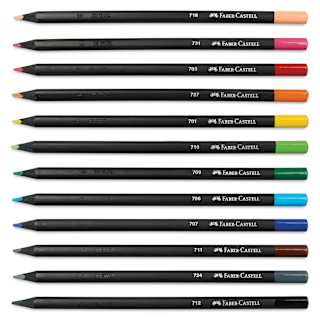 Faber-Castell Black Edition Colored Pencils - Assorted Colors, Set of 12