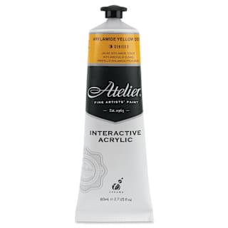 Chroma Atelier Interactive Artists' Acrylics - Arylamide Yellow Deep, 80 ml tube