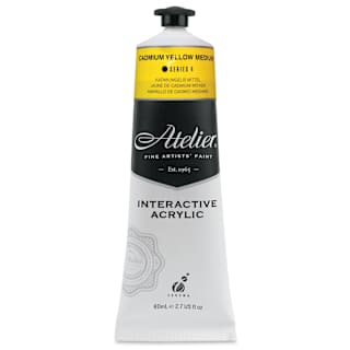 Chroma Atelier Interactive Artists' Acrylics - Cadmium Yellow Medium, 80 ml tube