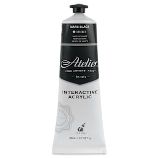 Chroma Atelier Interactive Artists' Acrylics - Mars Black, 80 ml tube
