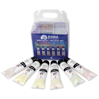 Chroma’s Jo Sonja Specialty Acrylic Paints - Iridescent, Set of 6 Colors, 20 ml tubes