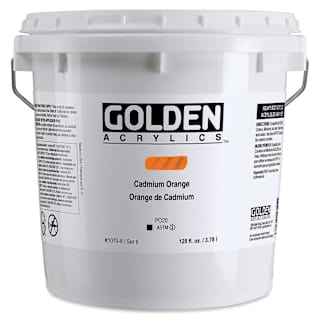 Golden Heavy Body Acrylic Paint - Cadmium Orange (CP), 128 oz Jar