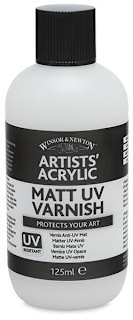 Winsor & Newton Artists' Acrylic UV Varnish - Matte, 125 ml bottle