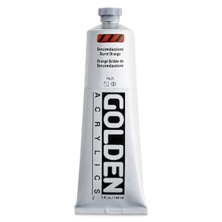Golden Heavy Body Acrylic Paint - Benzimidazolone Burnt Orange, 5 oz Tube
