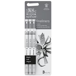 Winsor & Newton Fineliner - Black, Fine, Set of 3