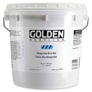 Golden Heavy Body Acrylic Paint - Manganese Blue Hue, 128 oz Jar