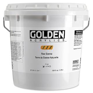 Golden Heavy Body Acrylic Paint - Raw Sienna, 128 oz Jar
