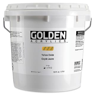 Golden Heavy Body Acrylic Paint - Yellow Oxide, 128 oz Jar