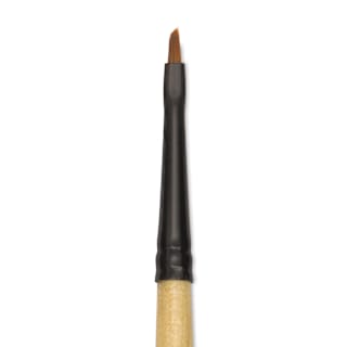 Dynasty Black Gold Brush - Short Handle, Mini Angular Shader, Size 20/0