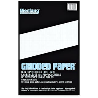 Bienfang Gridded Paper Pad - 8 x 8 Grid, 11" x 17", 50 Sheets