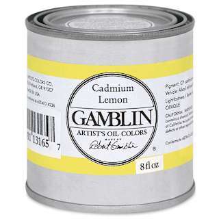 Gamblin Artist's Oil Color - Cadmium Lemon, 8 oz Can