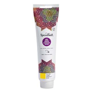 Speedball Fabric and Paper Block Printing Ink - Yellow, 5 oz