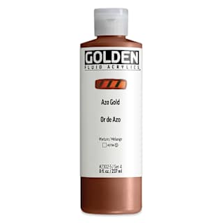 Golden Fluid Acrylic - Azo Gold, 8 oz bottle